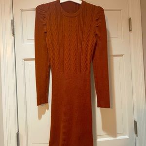 Worn once, Simplee L orange/brown sweater dress, perfect for winter